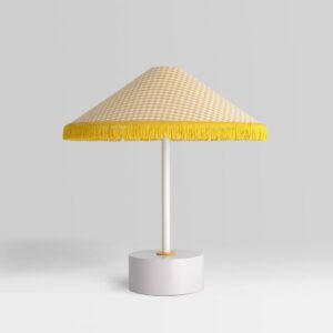 Vichy yellow table lamp with fabric shade – Gropius®