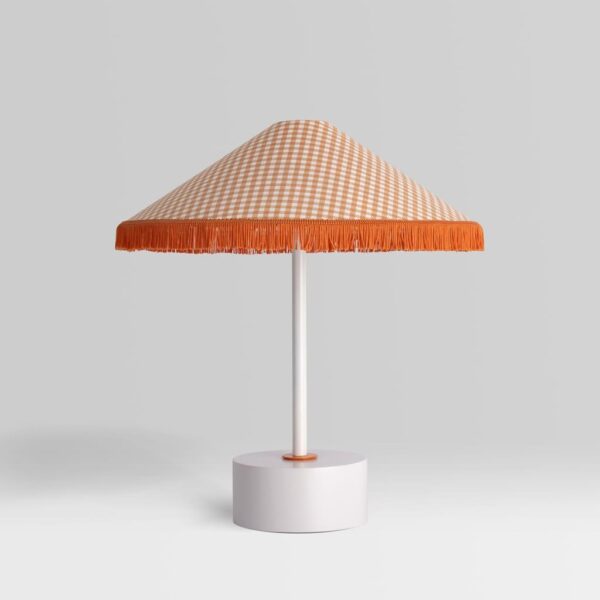 Vichy orange table lamp with fabric shade – Gropius®