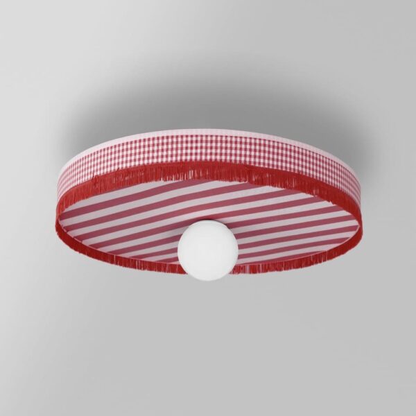 Grace Stripes Red Ceiling Lamp