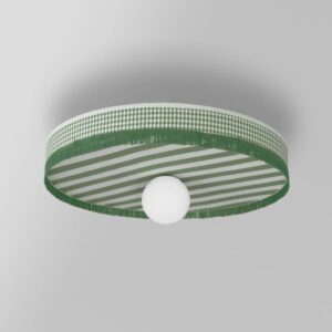 GRACE STRIPES GREEN CEILING LAMP