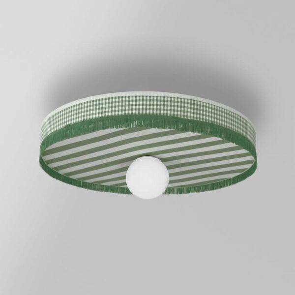 05 GRACE STRIPES GREEN CEILING LAMP
