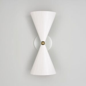 Double Cone Lux sculptural wall lamp in off white – Gropius®