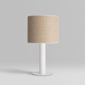 Sach natural all white table lamp – linen shade – Gropius®