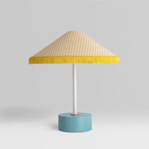 Vichy 01 fabric table lamp with lacquered wood – Gropius®